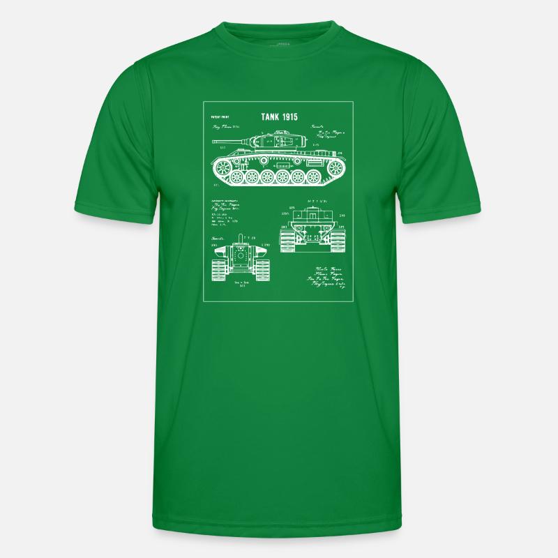 Panzer Bauplan von 1915 Männer Funktions-T-Shirt