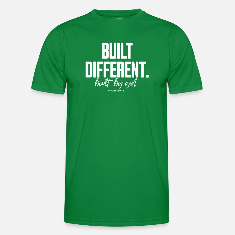 Built Different Built By God Psalm 139:14 Männer Funktions-T-Shirt
