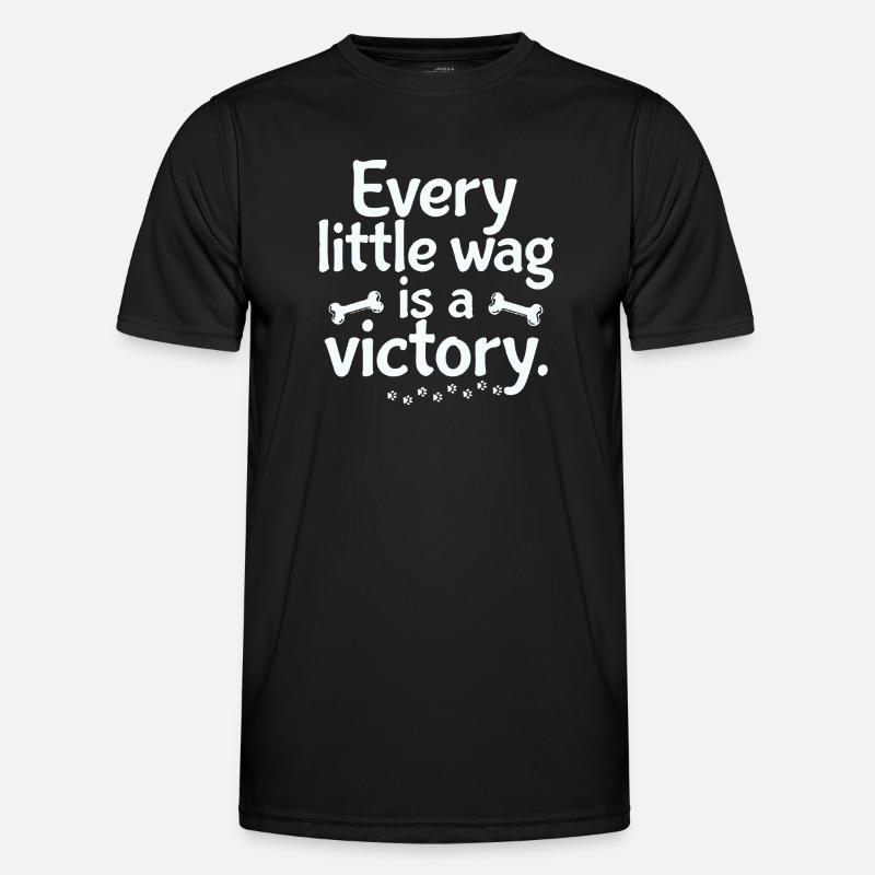 Every Wag Is a Tiny Victory - Men's Functional T-Shirt - black