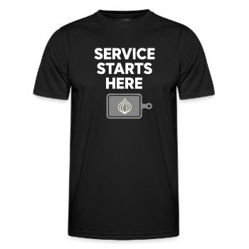 Prep Cook Kitchen Prep Back Of House Line - Men's Functional T-Shirt - black - Front - AI Model Male 178 dark (178cm)