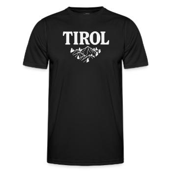 Tirol Bergsilhouette Alpenmotiv - Männer Funktions-T-Shirt - Schwarz - Vorne - AI Model Male 178 dark (178cm)