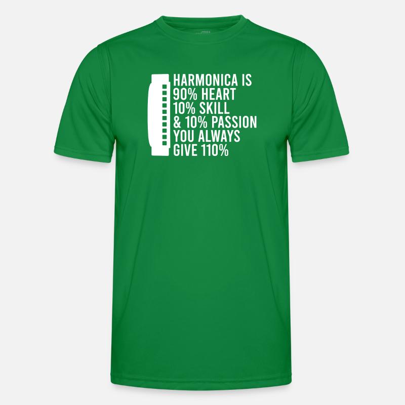 Harmonica Musican Compétence du cœur Passion Harmonica T-shirt sport Homme