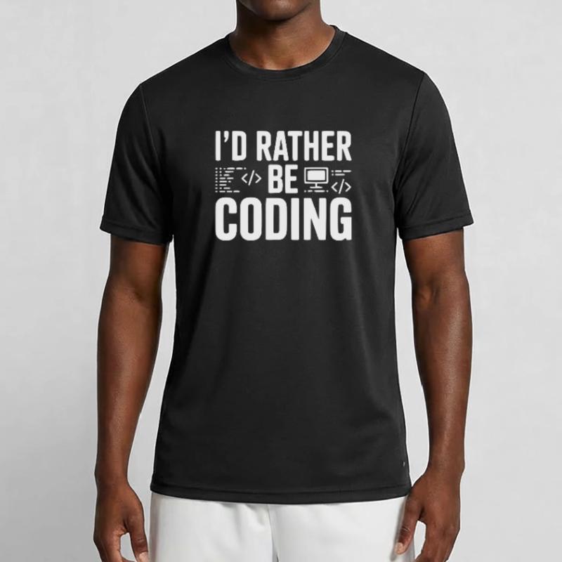 I'd Rather Be Coding Men's Functional T-Shirt