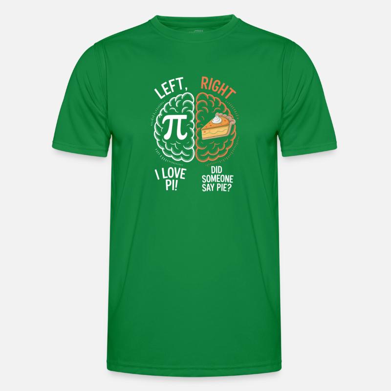 Pi vs Pie: Left Right Brain Men's Functional T-Shirt