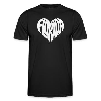 Faute de frappe de cœur en Floride - T-shirt sport Homme - noir - Devant - AI Model Male 178 dark (178cm)