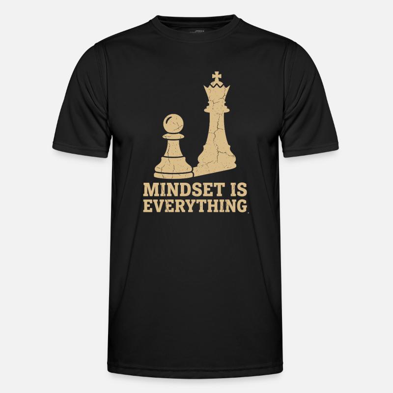 Mindset Is Everything – Chess Strategy Design - Männer Funktions-T-Shirt - Schwarz