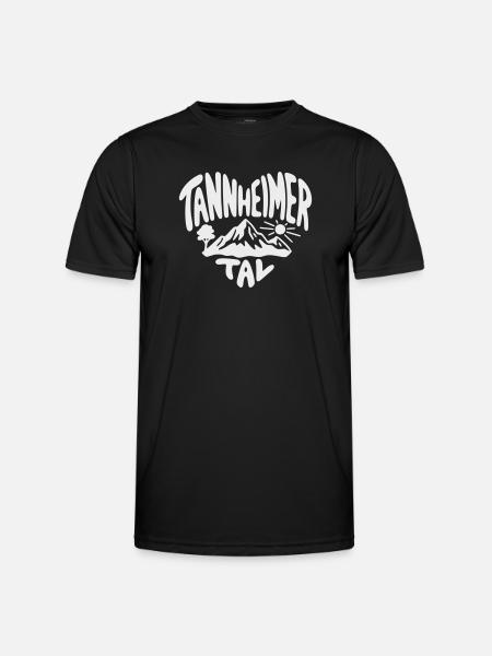 Tannheimer Tal Berglandschaft - Männer Funktions-T-Shirt - Schwarz