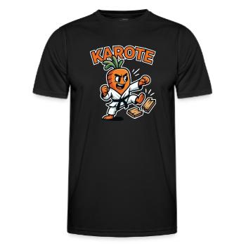 Les enfants de karaté, t-shirt drôle de carotte de karaté - T-shirt sport Homme - noir - Devant - AI Model Male 178 dark (178cm)