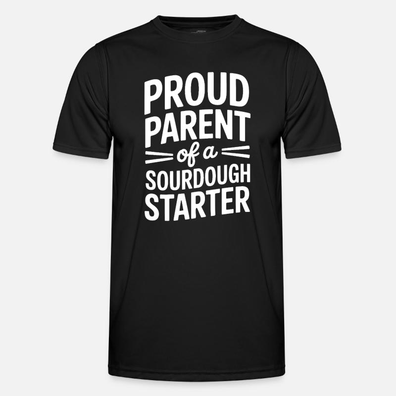 Stolzer Elternteil eines Sauerteigstarters - Männer Funktions-T-Shirt - Schwarz