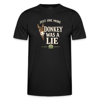 Esel-liebhaber Esel Lustiger Esel Bauernhoftier - Männer Funktions-T-Shirt - Schwarz - Vorne - AI Model Male 178 dark (178cm)