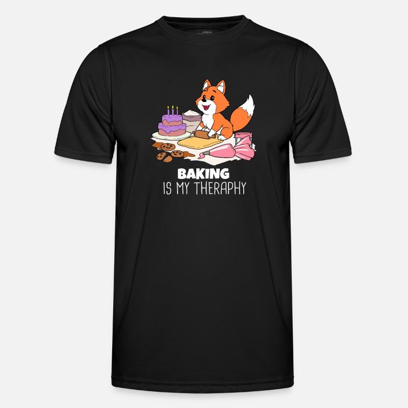Fuchs Baking Therapy: Cakes & Cookies - Men's Functional T-Shirt - black