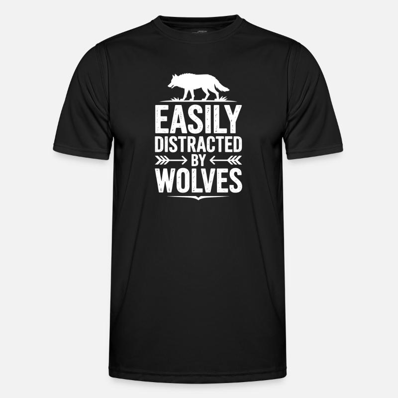 Wolf Sprüche Wölfe Lustiges Wolf Geschenk - Männer Funktions-T-Shirt - Schwarz