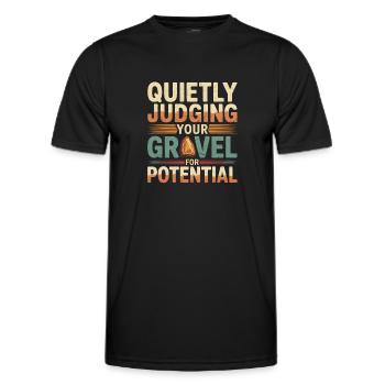 Kies auf Potenzial prüfen | Geologie Humor - Männer Funktions-T-Shirt - Schwarz - Vorne - AI Model Male 178 dark (178cm)