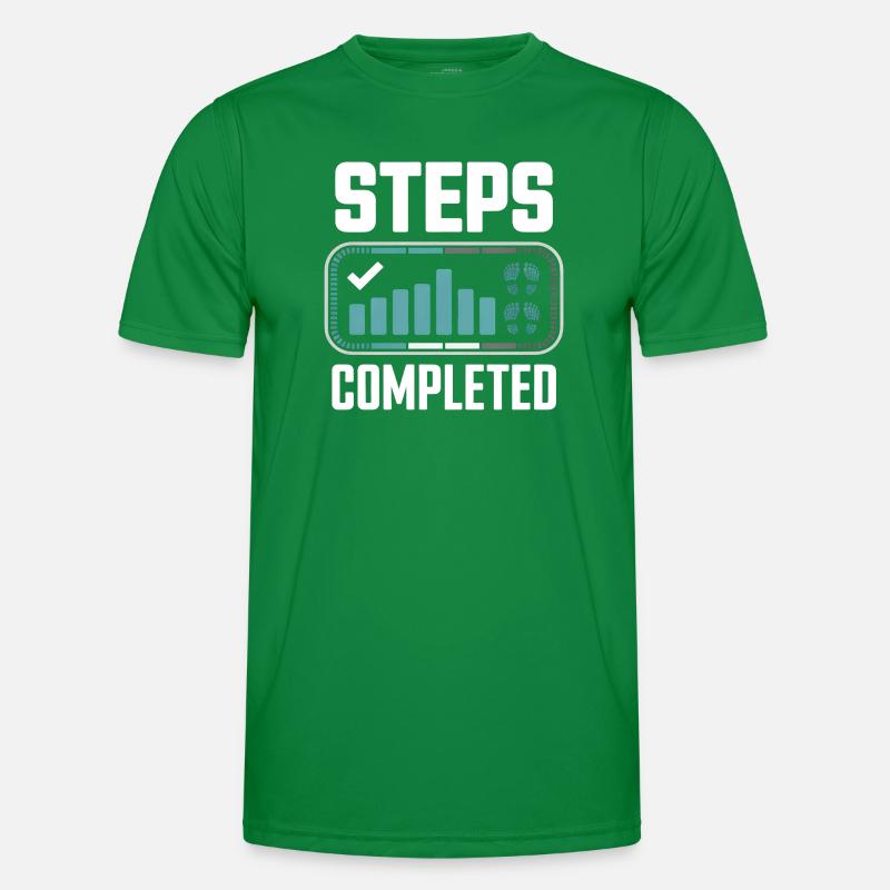 Steps Completed 10000 Schritte Männer Funktions-T-Shirt