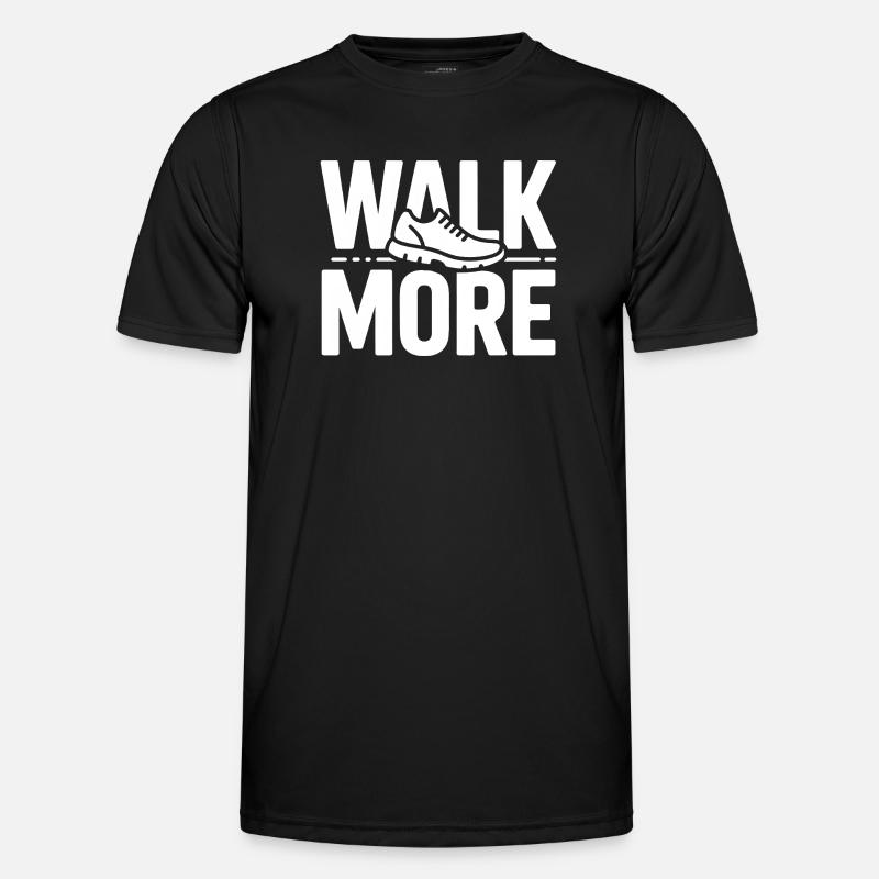 Walk More 10000 Steps - Men's Functional T-Shirt - black