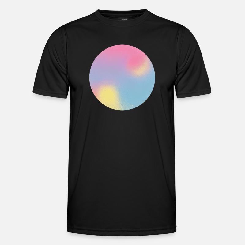 Aura-Check-Pastellgradientensphäre Männer Funktions-T-Shirt