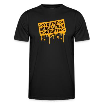 You're Absolutely Right Lustig Sarkastisch KI Logo - Männer Funktions-T-Shirt - Schwarz - Vorne - AI Model Male 178 dark (178cm)