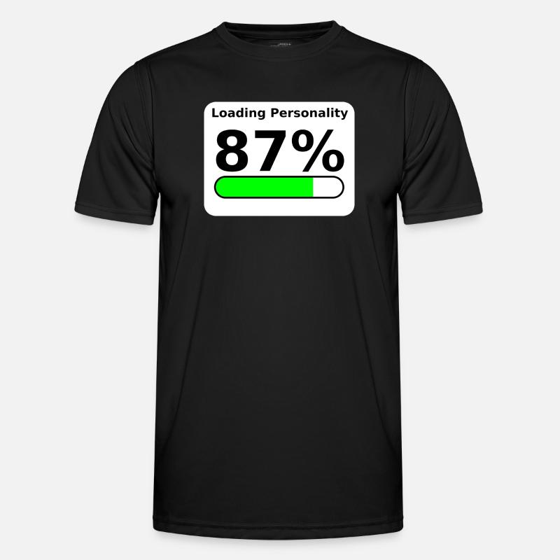 Loading Personality 87% – Nerdy Statement Tee - Männer Funktions-T-Shirt - Schwarz