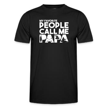 Entwicklung des menschlichen Kajakfahrens - Männer Funktions-T-Shirt - Schwarz - Vorne - AI Model Male 178 dark (178cm)