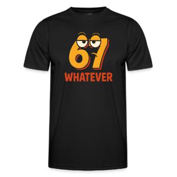 Six Seven : Whatever Italian Brainrot Humour Meme - T-shirt sport Homme - noir - Devant - AI Model Male 178 dark (178cm)