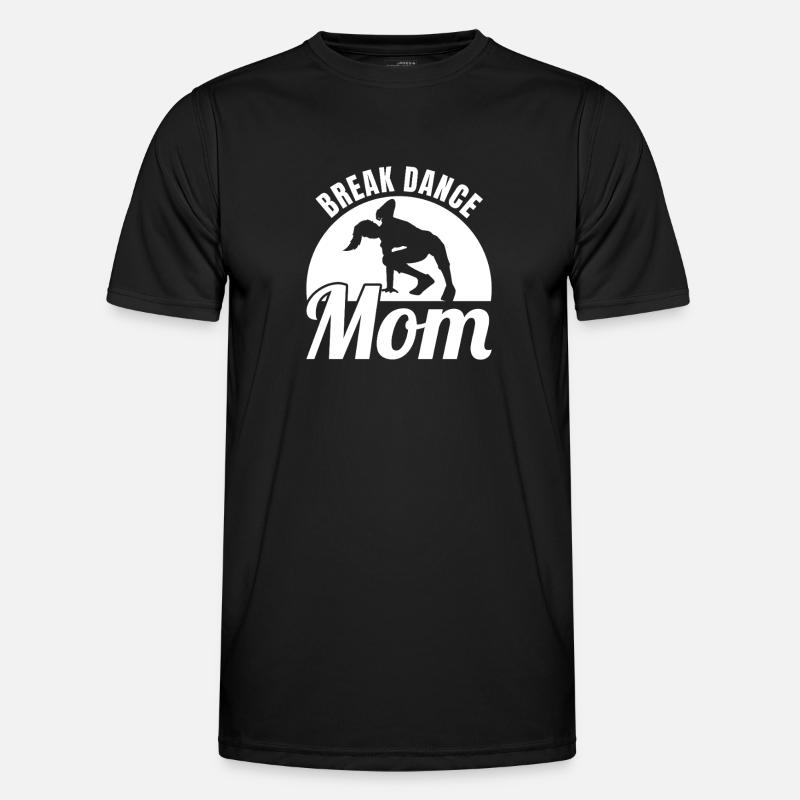 Breakdance Mutter - Männer Funktions-T-Shirt - Schwarz