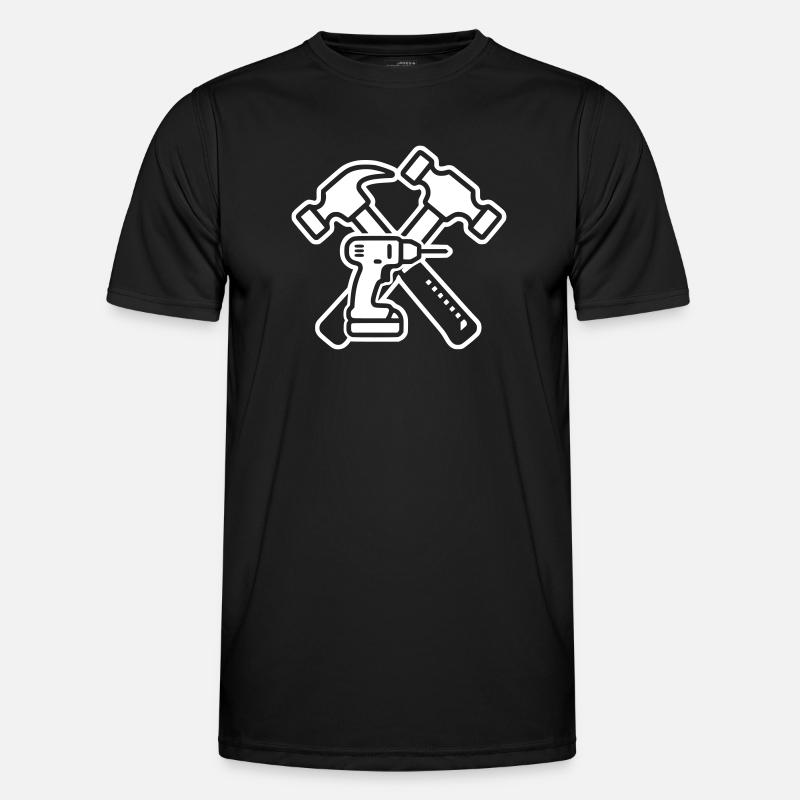 Craftsman Drill Hammers Logo - Men's Functional T-Shirt - black