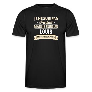 Je Ne Suis Pas Parfait Mais Je Suis Un Louis Et... - T-shirt sport Homme - noir - Devant - AI Model Male 178 dark (178cm)