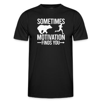Parfois, la motivation vous trouve - T-shirt sport Homme - noir - Devant - AI Model Male 178 dark (178cm)