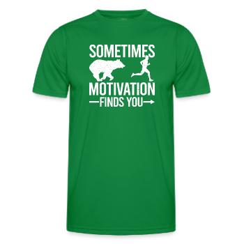Parfois, la motivation vous trouve - T-shirt sport Homme - vert - Devant - AI Model Male 178 dark (178cm)