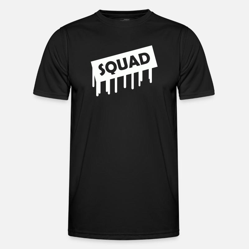 squad- - Männer Funktions-T-Shirt - Schwarz