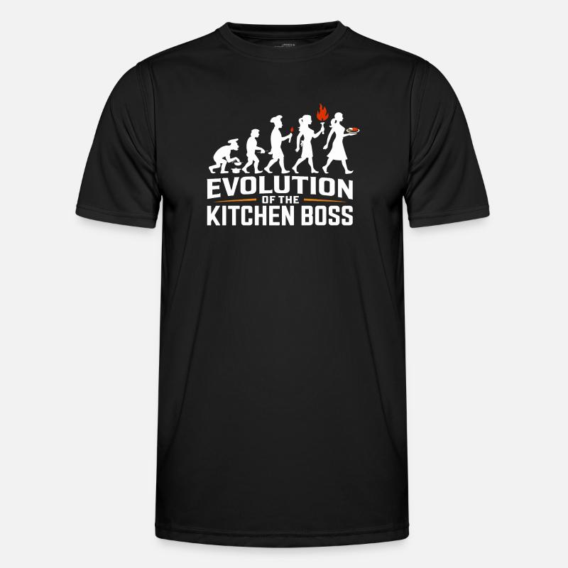 Küchenboss Evolution - Männer Funktions-T-Shirt - Schwarz