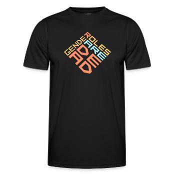 Les rôles de genre sont morts déclaration liberté - T-shirt sport Homme - noir - Devant - AI Model Male 178 dark (178cm)
