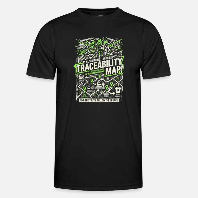 Traceability Map - Men's Functional T-Shirt - black