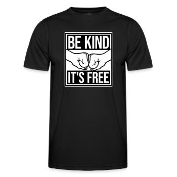 Sois gentil, c’est une déclaration de gentillesse gratuite qui dit - T-shirt sport Homme - noir - Devant - AI Model Male 178 dark (178cm)