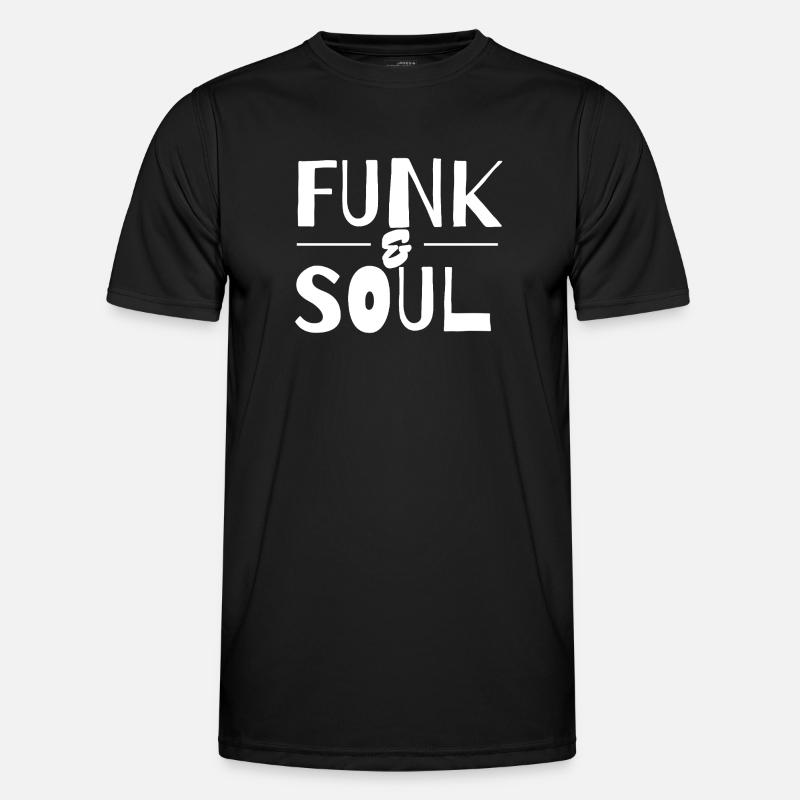 Funk & Soul retro typografi - Funktionsshirt til herrer - sort