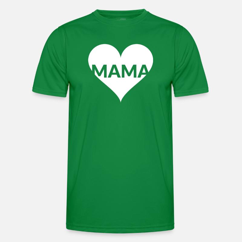 Mama Herz Muttertag Männer Funktions-T-Shirt