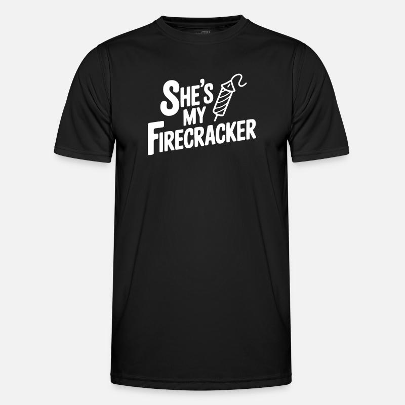 She's My Firecracker - Men's Functional T-Shirt - black