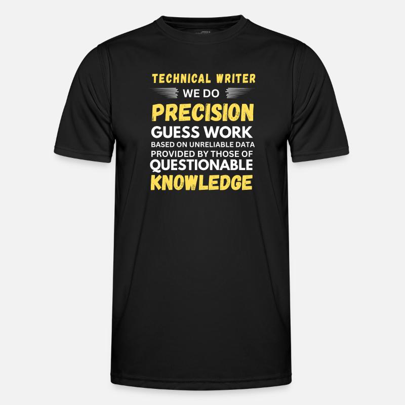 Technical Writer Precision Guesswork - Men's Functional T-Shirt - black
