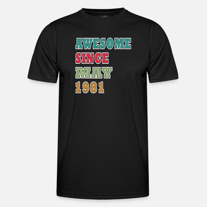 Awesome since May 1981 - Men's Functional T-Shirt - black