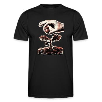 Plant more trees - Men's Functional T-Shirt - black - Front - AI Model Male 178 dark (178cm)