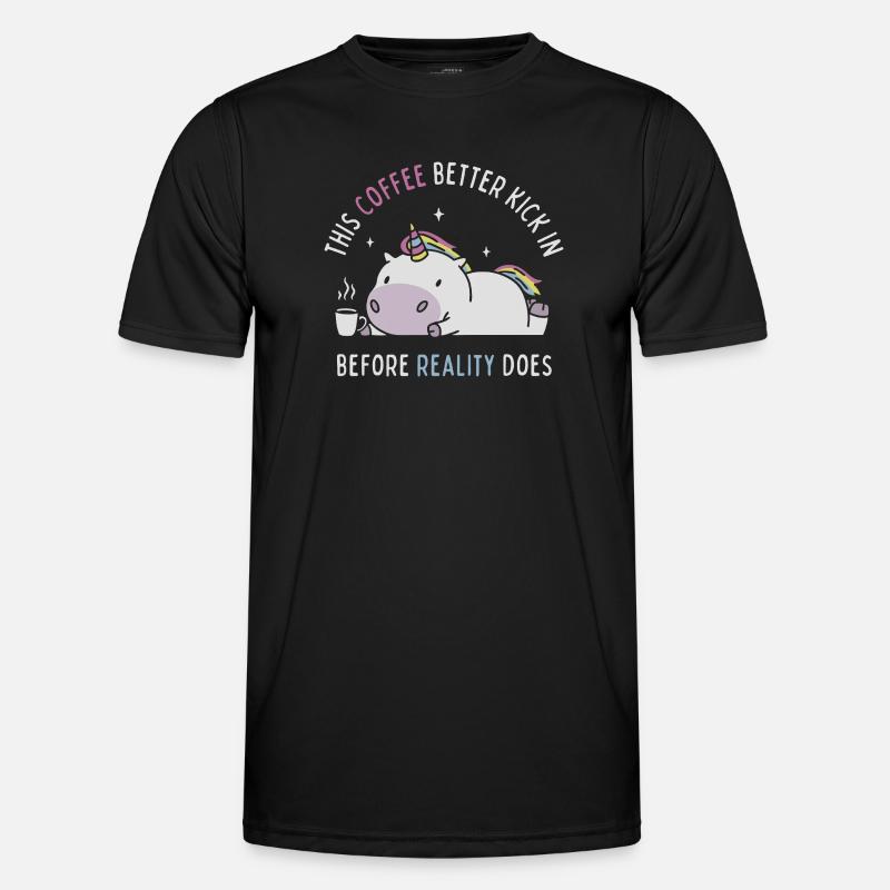 Coffee Before Reality - Men's Functional T-Shirt - black