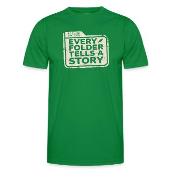 Every Folder Tells a Story - Men's Functional T-Shirt - kelly green - Front - AI Model Male 178 dark (178cm)