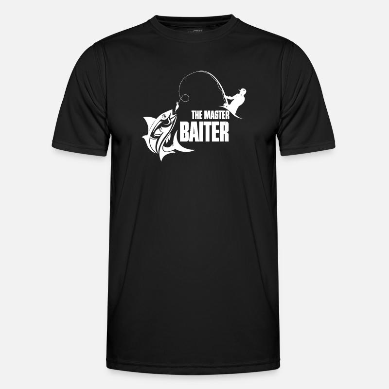 Angler Master Bait Theme - Men's Functional T-Shirt - black