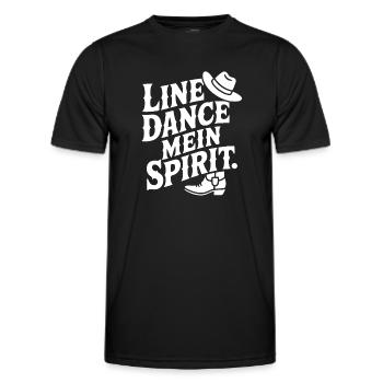 Line Dance My Spirit - Men's Functional T-Shirt - black - Front - AI Model Male 178 dark (178cm)