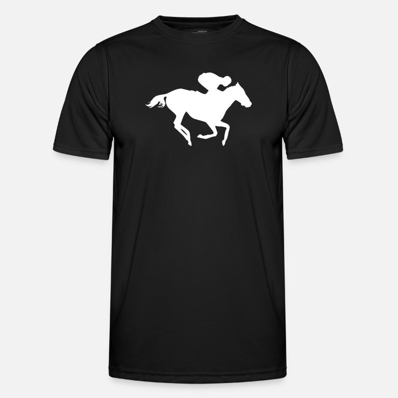 Reiten - Männer Funktions-T-Shirt - Schwarz