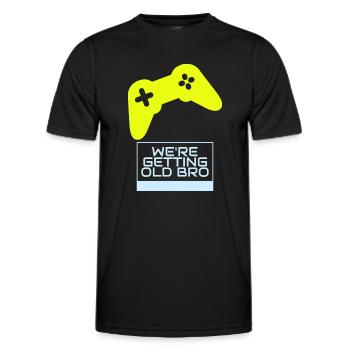 Gamer Nostalgie: On Vieillit - T-shirt sport Homme - noir - Devant - AI Model Male 178 dark (178cm)