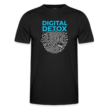 Digital Detox - Men's Functional T-Shirt - black - Front - AI Model Male 178 dark (178cm)