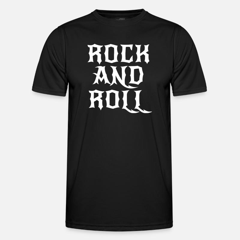 Rock and Roll Gothic logo - Men's Functional T-Shirt - black