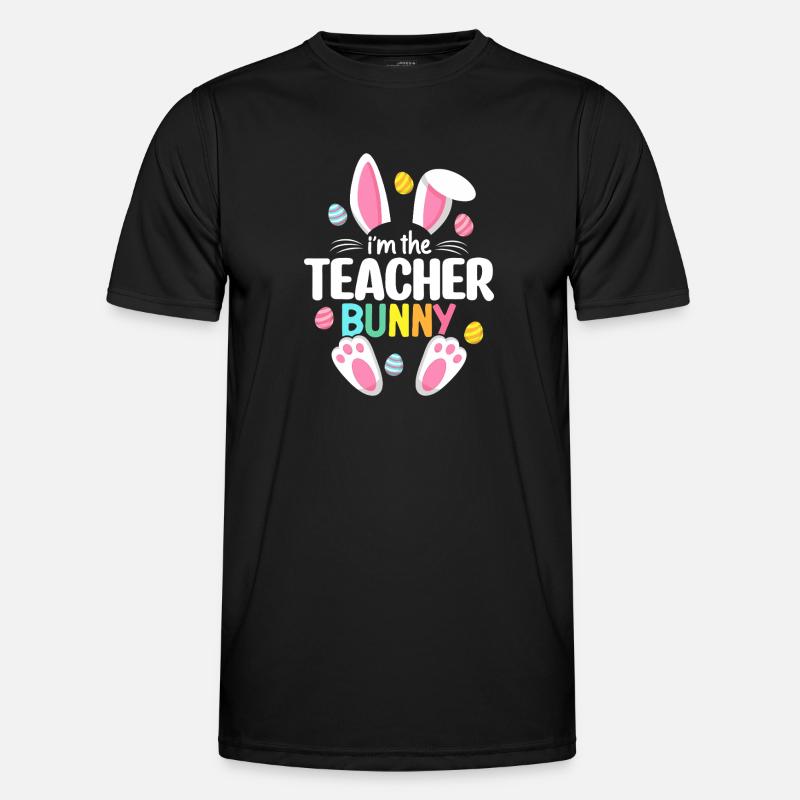 Ich bin der Lehrer-Hase - Männer Funktions-T-Shirt - Schwarz