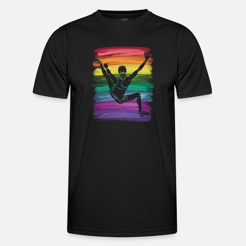 Boulderer Boulder Bouldern - Männer Funktions-T-Shirt - Schwarz